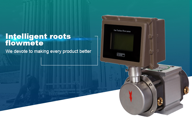 high accuracy intelligent natural gas roots flow meter
